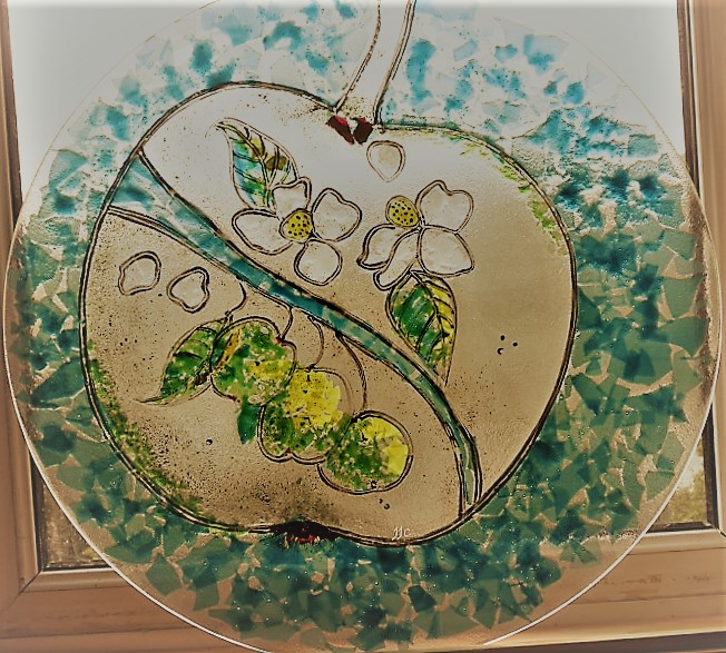 Fallen Apples in glass