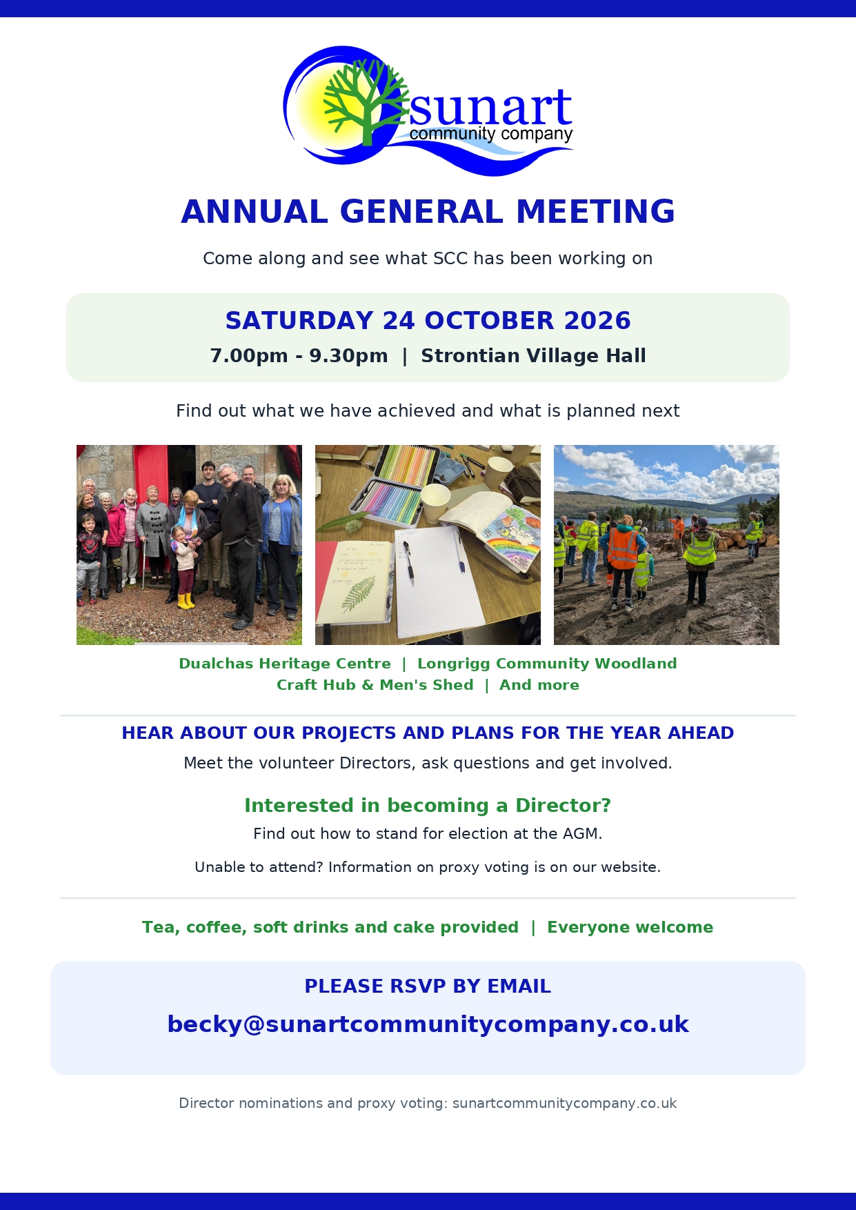 Invitation to Sunart Community Company’s AGM | 24 October 2026